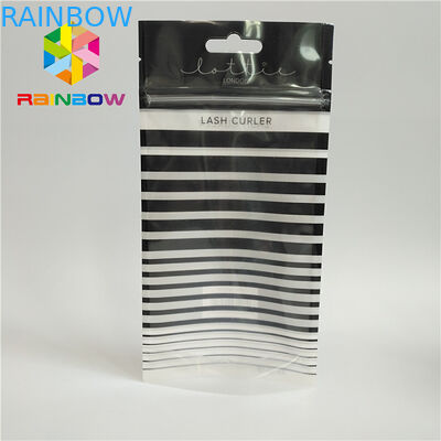 Zip Top Heat Seal Bao bì Túi lông mi Hologpson Đứng lên Túi rõ ràng phía trước