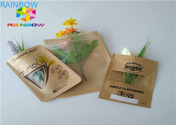 Giấy kraft Túi giấy tùy chỉnh Nhôm Lá Mylar Ziplock Moisture Barrier