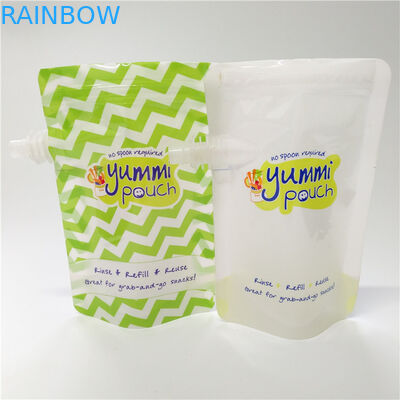 Tùy chỉnh in túi Spout Bao bì trẻ em Nắp an toàn Tái sử dụng Túi đựng thức ăn trẻ em