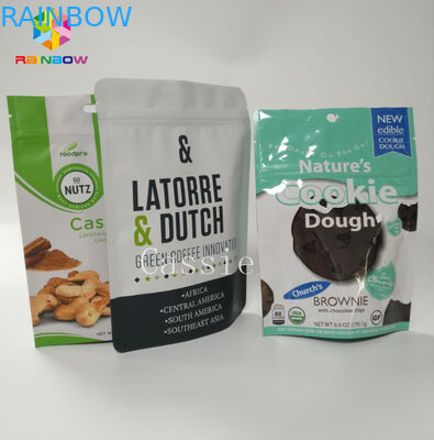 Lá nhôm đứng lên Túi Ziplock, Túi đựng thực phẩm Snack Màu sắc tùy chỉnh