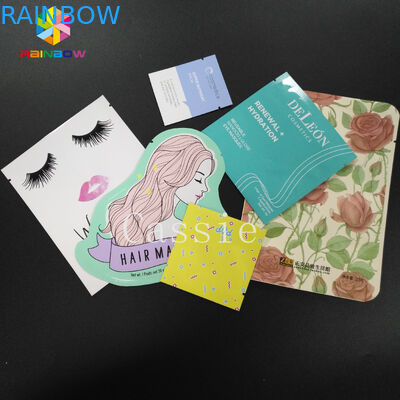 Tấm nhôm ép nhựa PE PET Bao bì Mặt nạ Túi nhựa Mặt nạ với ống đồng CMYK