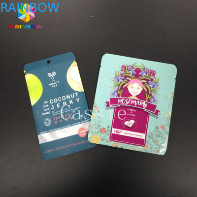 Flat Open Top Grip Seal Túi Resealable Tear Notch Mylar Pouch Aluminium