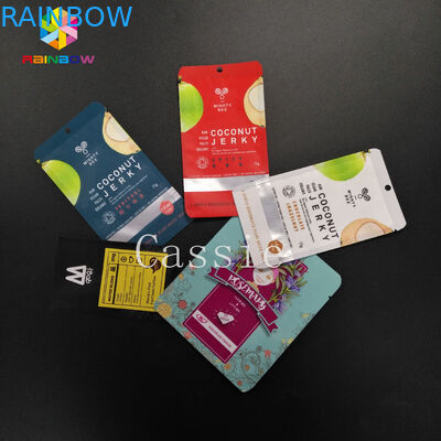 Ba mặt kín Ziplock đứng lên Túi bóng In ấn mặt nạ mỹ phẩm Bao bì