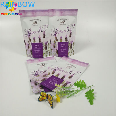 Tùy chỉnh mờ In túi giấy bao bì phẳng đáy chà túi với dây kéo