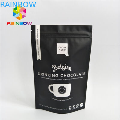 Lá nhôm đứng lên Túi cà phê Bao bì Kích thước tùy chỉnh với Van / Zipper