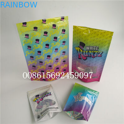 Smell Proof Herbal Incense Bao bì Mylar Foil Ziplock Bao bì ba chiều Runtz Đứng lên Túi