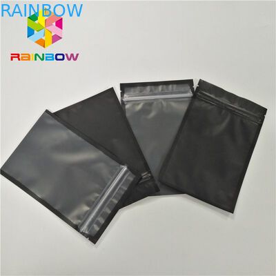 Tùy chỉnh in túi nhựa ba mặt cho bao bì điện thoại Bao bì có khóa kéo và mặt trước rõ ràng