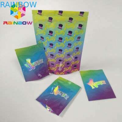 Độ ẩm Proof Up Up Zipper Túi Túi RUNTZ Mylar Laser Hologram Zip Lock