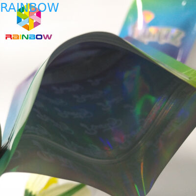 Độ ẩm Proof Up Up Zipper Túi Túi RUNTZ Mylar Laser Hologram Zip Lock