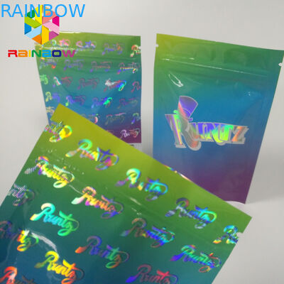 Độ ẩm Proof Up Up Zipper Túi Túi RUNTZ Mylar Laser Hologram Zip Lock