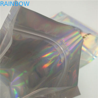 Shinning Hologpson Lá Túi Bao bì Hologram Túi Mylar Long lanh Nail Nail Túi