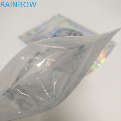 Shinning Hologpson Lá Túi Bao bì Hologram Túi Mylar Long lanh Nail Nail Túi