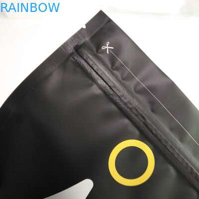 1 kg 500 gram 250 gram Đứng lên Túi đựng cà phê đen mờ có khóa kéo và lá nhôm bên trong túi