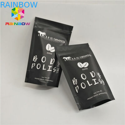 túi cà phê nhiều lớp dây đeo túi cà phê trắng trơn đứng lên với túi ziplock xé bao bì cho 500g 1kg 3kg