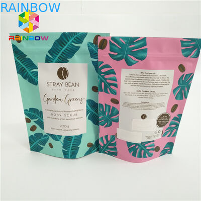 Túi nhựa đứng lên dây kéo túi tùy chỉnh túi in cà phê thực phẩm runtz bao bì matt bóng ẩm