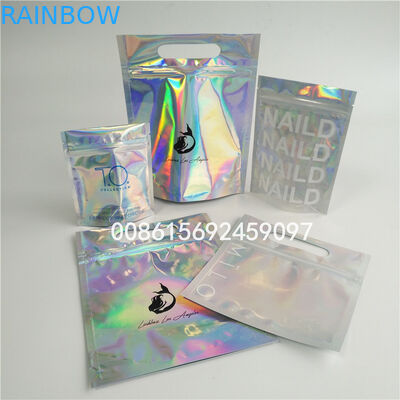 Gravure In túi giấy bao bì Túi bóng chà thân có khóa kéo / cửa sổ rõ ràng