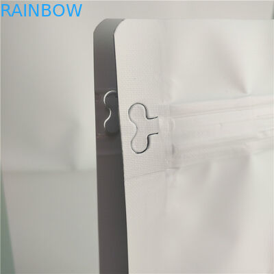 Túi đáy phẳng Bao bì thực phẩm Phim in trắng trơn hàng đầu đầy van khí