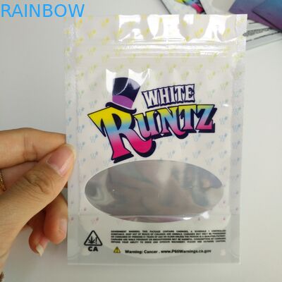 Mylar Runtz Túi nhựa kín Tùy chỉnh in cho bao bì cần sa