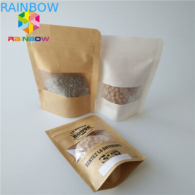 Đứng lên Snack Bao bì thực phẩm Túi Zip Khóa rõ ràng Túi nhựa trong suốt với cửa sổ