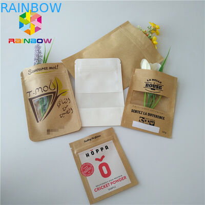 Đứng lên Snack Bao bì thực phẩm Túi Zip Khóa rõ ràng Túi nhựa trong suốt với cửa sổ