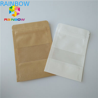 Đứng lên Snack Bao bì thực phẩm Túi Zip Khóa rõ ràng Túi nhựa trong suốt với cửa sổ