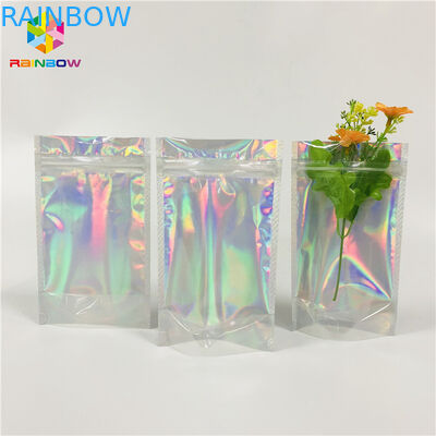 Mylar nhôm lá đứng lên túi bao bì hologram lá cho mỹ phẩm