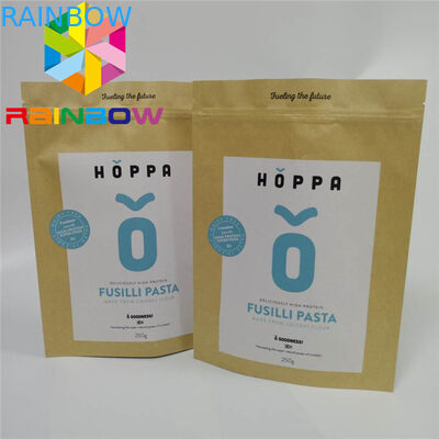 Cà phê Cỏ dại Đứng lên Túi Túi Giấy in Tùy chỉnh Bao bì Giấy kraft