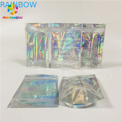 Clear Window Bao bì mỹ phẩm Túi tùy chỉnh In bằng nhựa Hologram Mylar Túi