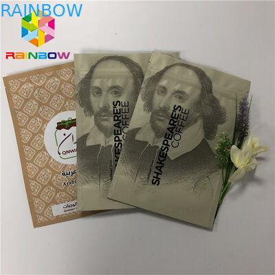 Doypack Resiplable Ziplock Đứng lên Túi cà phê Túi đóng gói 50-200 Micron