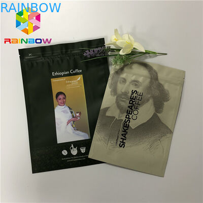 Doypack Resiplable Ziplock Đứng lên Túi cà phê Túi đóng gói 50-200 Micron