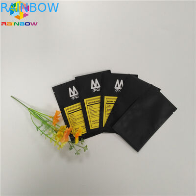 Màu đen nhỏ đứng lên dây kéo túi Ba lá nhôm bọc kín