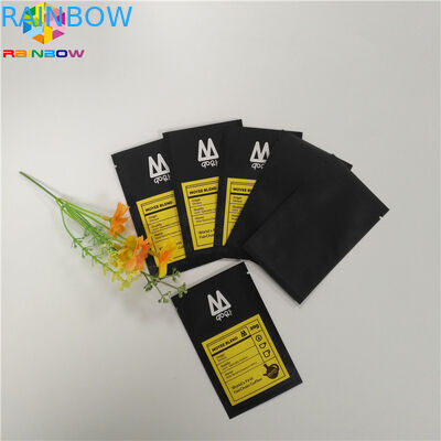 Màu đen nhỏ đứng lên dây kéo túi Ba lá nhôm bọc kín