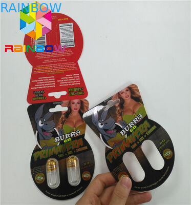 Kích thước bình thường Vỉ nhựa Đóng gói Burro 30000 Burro2 6000 Hộp tăng cường sinh dục nam