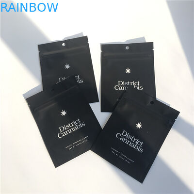 Túi nhựa Weed tùy chỉnh Bao bì 3,5 gram đứng lên Mylar Ziplock CYMK Màu