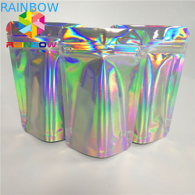 Ziplock Hologram Snack Bao bì thực phẩm Túi tùy chỉnh cho lông mi / Bàn chải / Trang sức