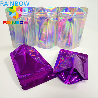 Mỹ phẩm Long lanh Bột Snack Thực phẩm Bao bì Túi sáng bóng Hologram Mylar Túi