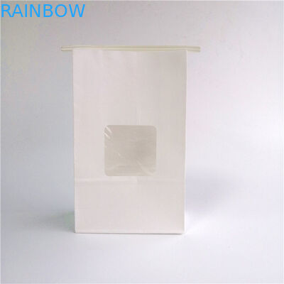 Tin Tie Brown Side Gusset Túi giấy tùy chỉnh Mỡ bền với cửa sổ