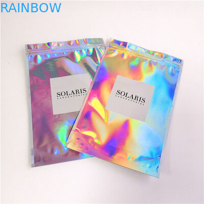 Hologram Mylar Ziplock Túi đựng mỹ phẩm PET / Hologram Chất liệu phim