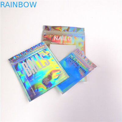 Hologram Mylar Ziplock Túi đựng mỹ phẩm PET / Hologram Chất liệu phim