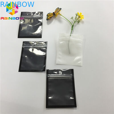 Trong suốt rõ ràng Túi nhựa phía trước Bao bì Nhôm Lá Trở lại Túi Weed Mylar