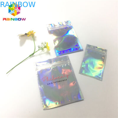 Giấy dán tường chống thấm nước Túi bao bì Zip Khóa Hologram Laser In tùy chỉnh