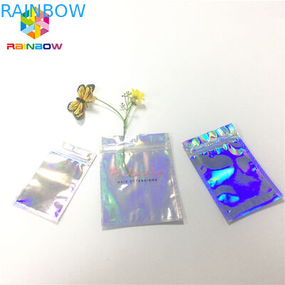 Giấy dán tường chống thấm nước Túi bao bì Zip Khóa Hologram Laser In tùy chỉnh