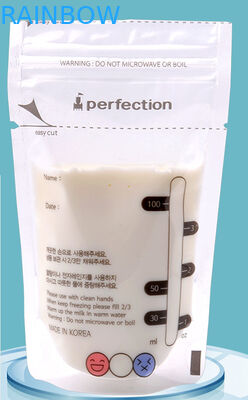 Túi nhựa tái sử dụng Bao bì tùy chỉnh Pre-tiệt trùng Sữa mẹ lưu trữ