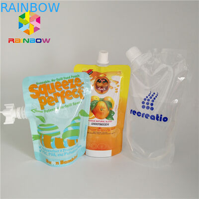 Nước giải khát bằng nhựa Túi nước, nước trái cây Uống đứng lên Túi có nắp