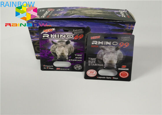 Vỉ chai nhựa chèn thẻ tăng cường nam Thuốc đóng gói 3d từ thẻ / hộp hiển thị