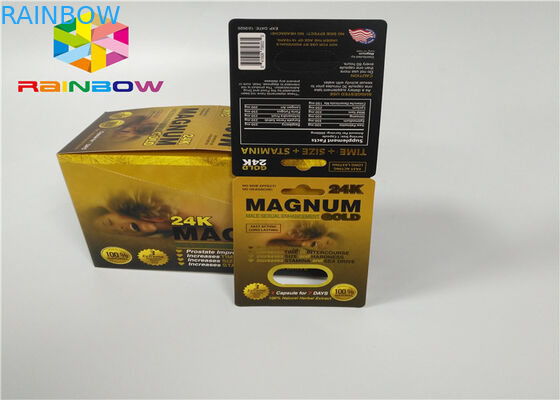 Vỉ chai nhựa chèn thẻ tăng cường nam Thuốc đóng gói 3d từ thẻ / hộp hiển thị