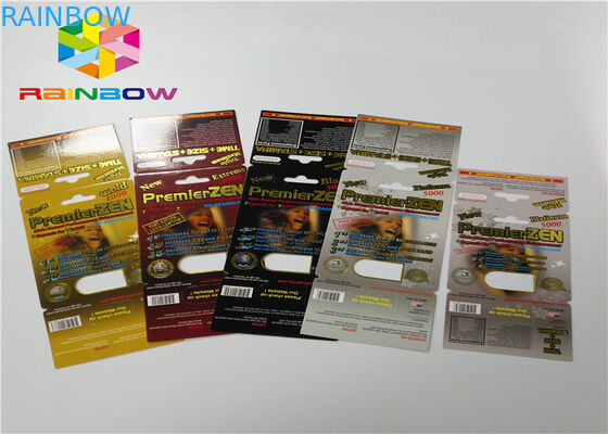 Vỉ chai nhựa chèn thẻ tăng cường nam Thuốc đóng gói 3d từ thẻ / hộp hiển thị