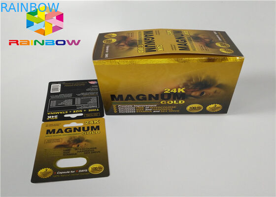 Thuốc tăng cường sinh lý nam Bao bì gói vỉ Rhino 3D vỉ cho gói viên nang