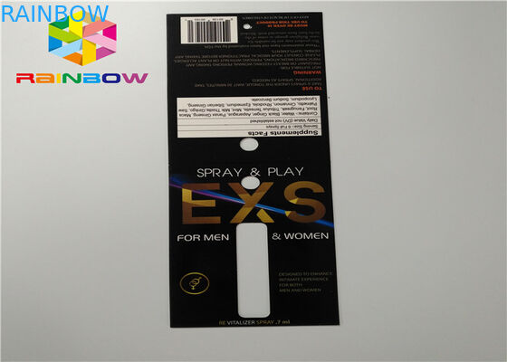 Tùy chỉnh Slide Blister Thẻ Bao bì Xịt Bao bì gấp Thẻ Giấy có Lỗ