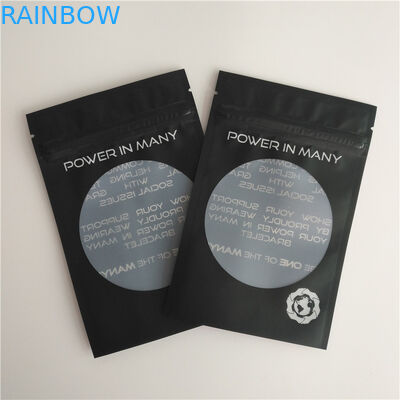 Glossy Heat Seal Bao bì Túi Logo tùy chỉnh Zip Khóa Túi Bông tai Vòng đeo tay Túi